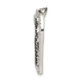Sterling Silver Heart Pendant with Cubic Zirconia, LOVE Design, Romantic Jewelry for Women