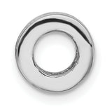 Sterling Silver Charm Bead with Cubic Zirconia, Openwork Linear Design, Modern Minimalist Style