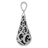 Teardrop Charm Pendant in Real 925 Sterling Silver