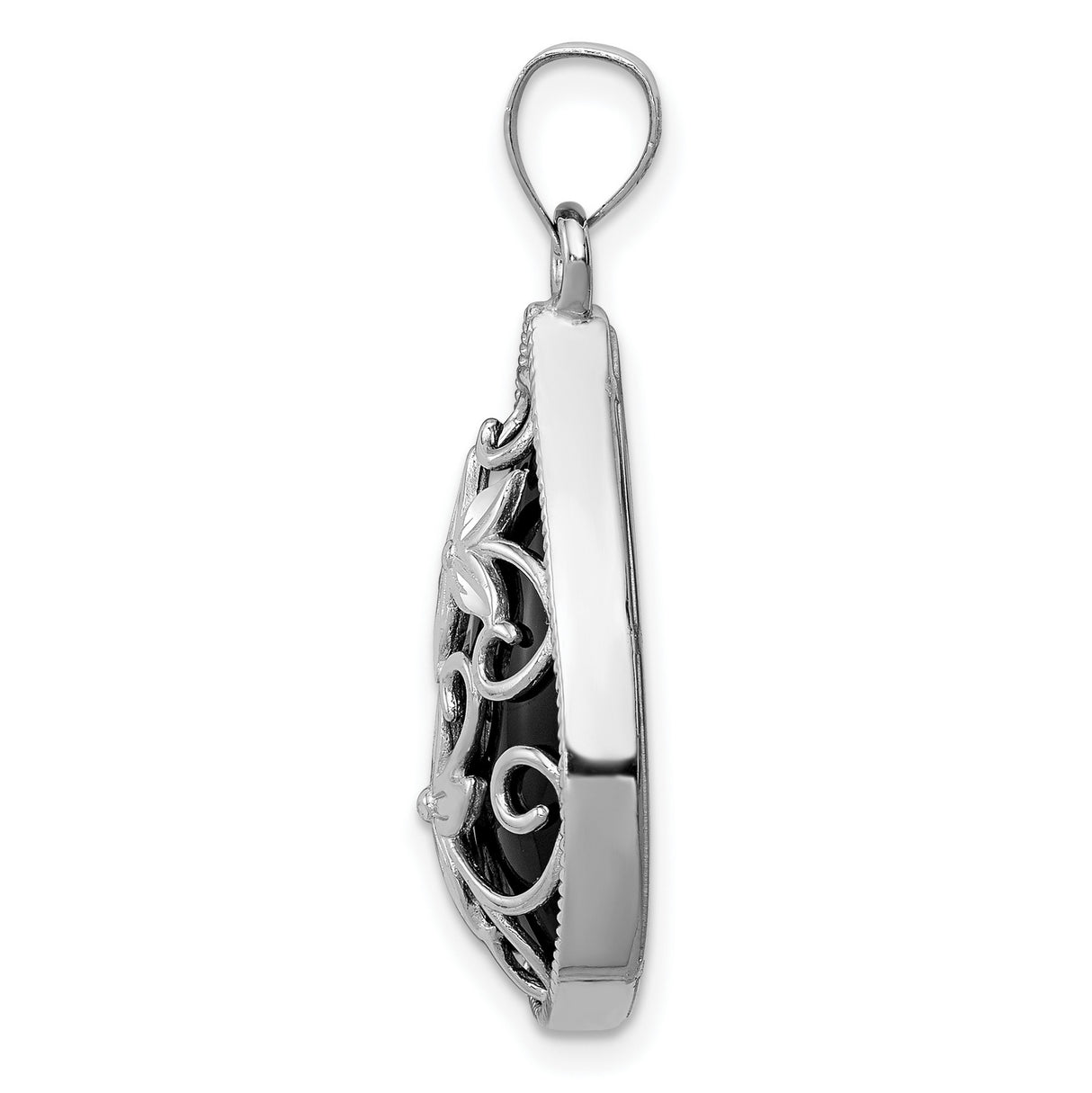 Onyx Charm Pendant in Real 925 Sterling Silver