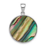 Sterling Silver Pendant with Abalone, Abstract Bubble Design, Ocean Tones, Boho Beach Style