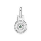 Sterling Silver Pendant with Swiss Blue Topaz and Cubic Zirconia, Textured Design for Women