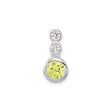 Sterling Silver Vertical Pendant with Cubic Zirconia, Bezel Set Minimalist Design for Women