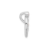 Sterling Silver Heart Pendant with Cubic Zirconia, Pink Crystal Birthstone, Mother Symbol Jewelry