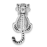 CZ Cat Slide Charm Pendant in Real 925 Sterling Silver