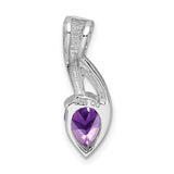 Amethyst Charm Pendant in Real 925 Sterling Silver