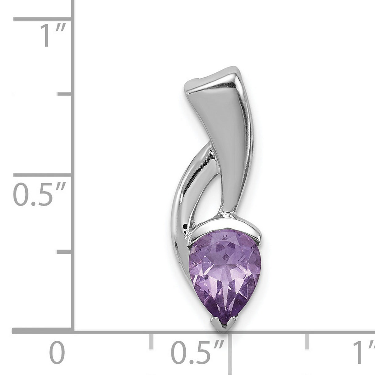 Amethyst Charm Pendant in Real 925 Sterling Silver
