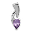 Amethyst Charm Pendant in Real 925 Sterling Silver