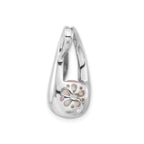 Sterling Silver Teardrop Pendant with Pink Freshwater Pearl and Cubic Zirconia Accent