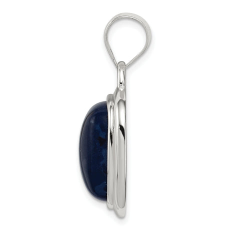 Sodalite Stone Charm Pendant in Real 925 Sterling Silver