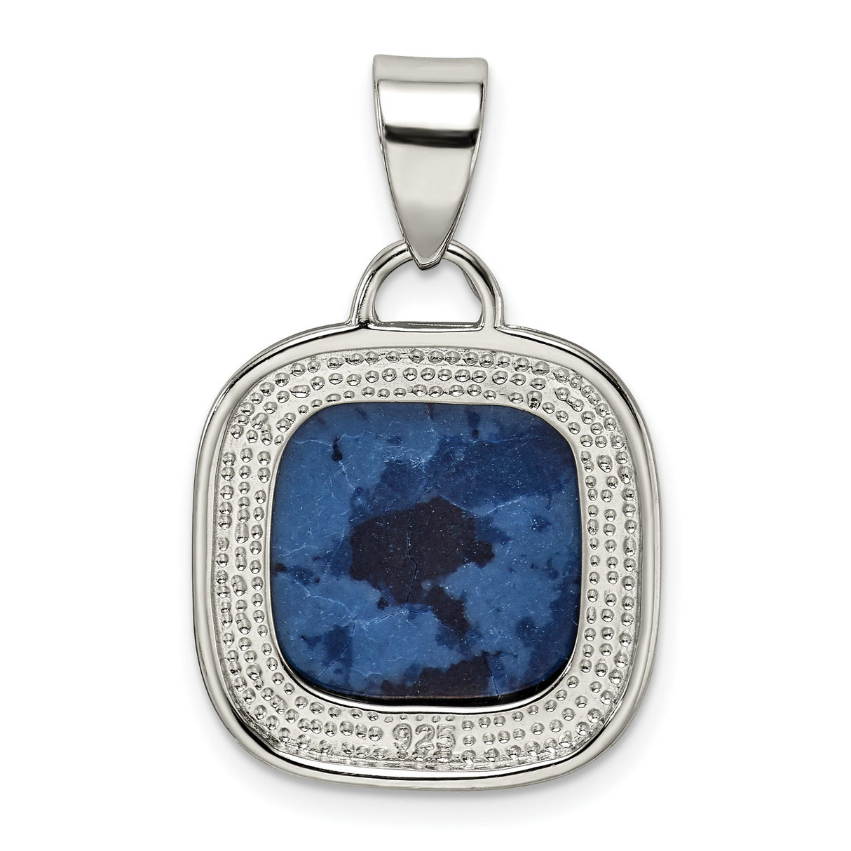 Sodalite Stone Charm Pendant in Real 925 Sterling Silver