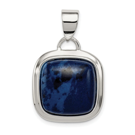 Sodalite Stone Charm Pendant in Real 925 Sterling Silver