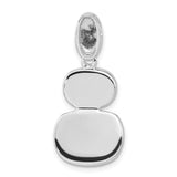 Sterling Silver Pendant with Amethyst and Mother of Pearl in Bezel Setting