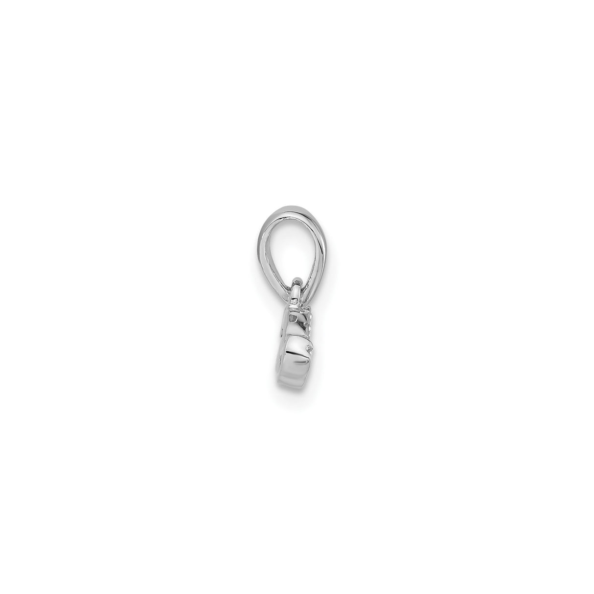 Sterling Silver Mustache Pendant with Cubic Zirconia, Quirky Unisex Movember Jewelry Charm