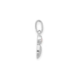 Sterling Silver Dolphin Pendant with Pink Cubic Zirconia, Ocean Theme Jewelry for Women