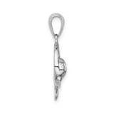 Sterling Silver Dolphin Pendant with Blue Green Lab Created Opal, Ocean Theme Jewelry