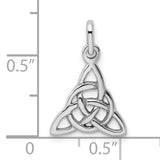 Celtic Trinity Knot Symbol Charm Pendant in Real 925 Sterling Silver