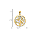 Sterling Silver Tree of Life Pendant with Lab Created Sapphire and Cubic Zirconia Accents