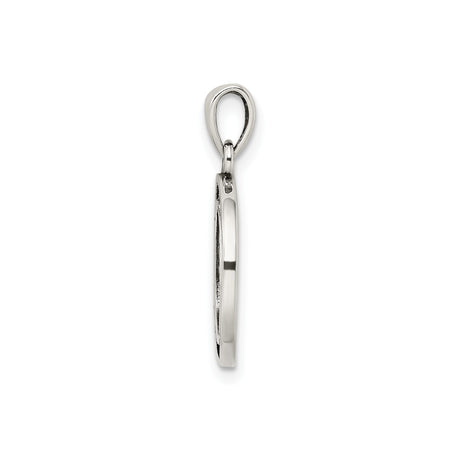 Sterling Silver Tree of Life Pendant with Intricate Swirl Design and Circular Border