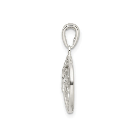 Sterling Silver Tree of Life Pendant, Openwork Circle Design, Symbolic Nature-Inspired Jewelry for Women