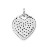 Sterling Silver Double Heart Pendant with Cubic Zirconia, Romantic Symbol of Love for Women