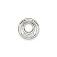 Sterling Silver Pendant with Cubic Zirconia, Open Circle Design, Modern Minimal Style