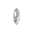 Sterling Silver Marquise Pendant with Cubic Zirconia Accents, Modern Abstract Design