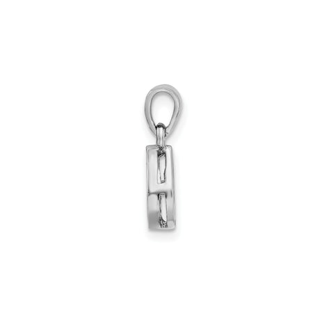 Sterling Silver Teardrop Pendant with Pave Setting and Cubic Zirconia Stones