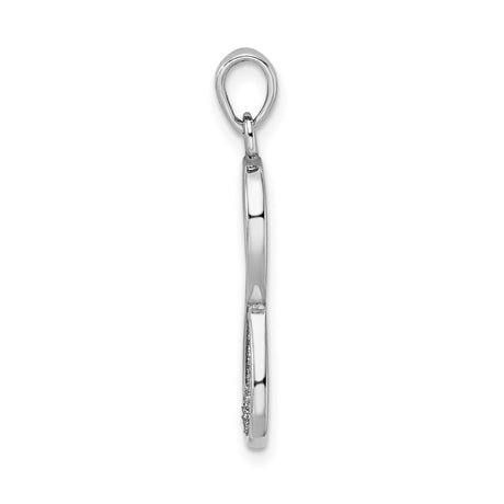 Sterling Silver Infinity Pendant with Textured Center Design, Symbol of Eternal Love