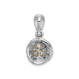 Sterling Silver Pearl Pendant with Twisted Cubic Zirconia Design for Women