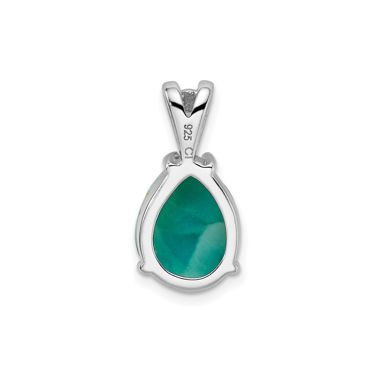 Sterling Silver Teardrop Pendant with Larimar Gemstone, Ocean-Inspired Spiritual Jewelry for Women