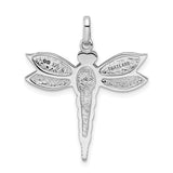 Sterling Silver Dragonfly Pendant with Turquoise and Marcasite, Filigree Boho Design