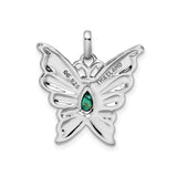 Sterling Silver Butterfly Pendant with Turquoise, Filigree Wings, Boho Nature-Inspired Design
