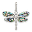 Sterling Silver Dragonfly Pendant with Abalone Inlay, Nature Inspired Jewelry for Women