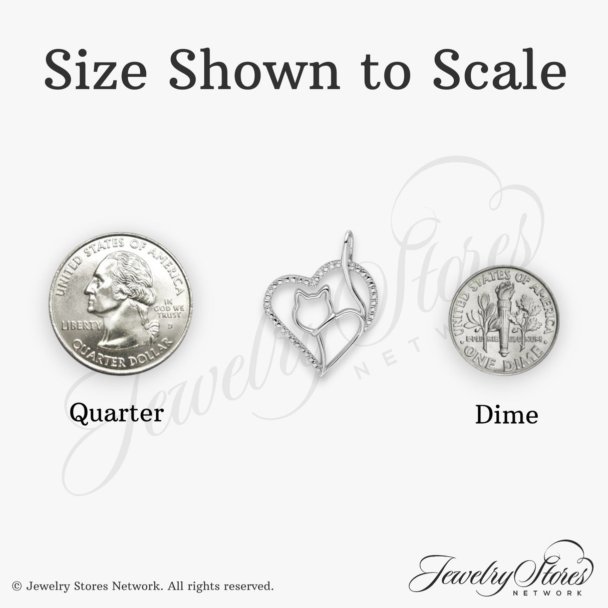 Sterling Silver Cat Pendant with Openwork Heart and Cubic Zirconia Accent