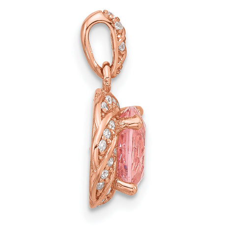 Crystal Charm Pendant in Real 925 Sterling Silver