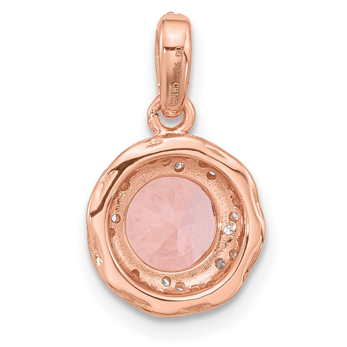 Crystal Charm Pendant in Real 925 Sterling Silver