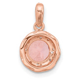 Crystal Charm Pendant in Real 925 Sterling Silver