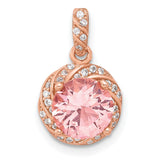 Crystal Charm Pendant in Real 925 Sterling Silver