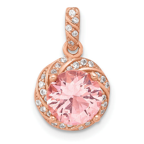 Crystal Charm Pendant in Real 925 Sterling Silver