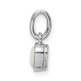 Sterling Silver Heart Pendant with Lab Created Opal Inlay, Polished Finish