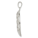 Sterling Silver Circle Pendant with Openwork Floral Design and Botanical Motifs for Women