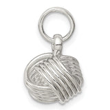 Sterling Silver Love Knot Pendant, Wire Knot Charm with Intricate Unity Design for Women