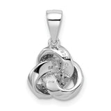 Sterling Silver Infinity Knot Pendant with Cubic Zirconia, Celtic Eternal Love Design