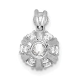 Sterling Silver Solitaire Pendant with Double Cubic Zirconia, Classic Bridal Design
