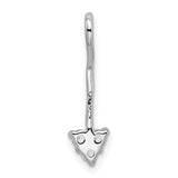 Sterling Silver Nose Stud with Cubic Zirconia Triangular Floral Setting