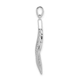 Sterling Silver Feather Pendant with Cubic Zirconia, Nature-Inspired Leaf Charm Jewelry for Women