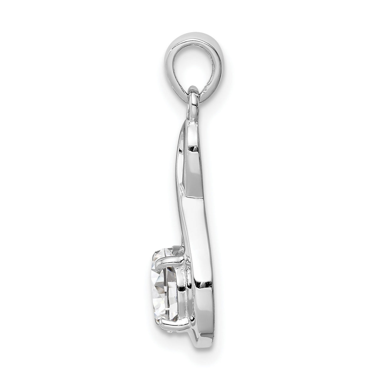 Sterling Silver Infinity Pendant with Cubic Zirconia, Romantic Love Design for Women