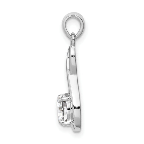 Sterling Silver Infinity Pendant with Cubic Zirconia, Romantic Love Design for Women