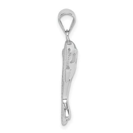 Sterling Silver Dolphin Pendant with Blue Lab Created Opal Inlay, Ocean Life Inspired Jewelry